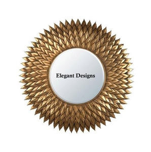 Espejo de pared indio hecho a mano para el hogar más vendido, calidad superior con diseño de lujo chapado en oro por fabricante-proveedor - Product Image 4