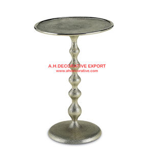 Muebles de oficina de alta calidad, mesa lateral y final para el hogar, acabado de espejo plateado decorativo, con 3 soportes de patas - Product Image 6