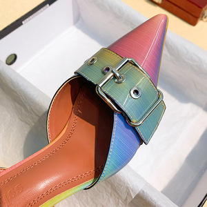 Soulier Femme Talon 2025 Nouvelle Boucles Fantaisie Créateur Élégantes Escarpins Moyen Talon Haut Luxe pour Femme et Dame - Product Image 5