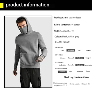 Pull à capuche surdimensionné unisexe Sweat-shirt en tissu d'hiver avec broderie de logo personnalisé Vente en gros Impression personnalisée Col à capuche - Product Image 5