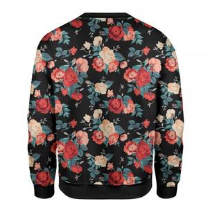 Sweat-shirt surdimensionné en polyester 100% de qualité pour hommes, sweat-shirts à capuche vintage teints en couleur unie et à col rond OEM avec logo personnalisé - Product Image 4