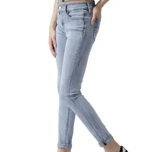 2020 nueva llegada mujeres jóvenes Jeans vaqueros Sexy Venta caliente de alta calidad para mujer pantalones vaqueros de cintura alta