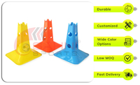 Cônes d'agilité en plastique durables Sahni Sports de 9 pouces TCM-24 pour l'entraînement au football et au basketball, améliorant les performances et la stabilité
