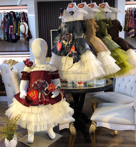 Robe de cérémonie pour bébé fille, robe formelle sans manches en laine à fleurs fantaisie, robe de cérémonie - Product Image 6