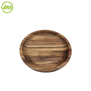 Plateau à dessert en bois rond écologique de 5 pouces pour le camping - Product Image 2