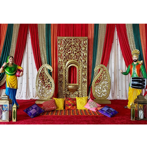 Punjabi Wedding Mehndi Stage Props & Statues Best Wedding Sangeet Decoración Props Mehndi Stage Props para Punjabi Wedding USA - Product Image 1