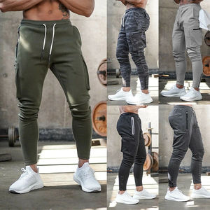 Pantalon de survêtement en coton taille haute pantalon de survêtement de gymnastique décontracté pour hommes pantalon d'exercice d'entraînement en polaire personnalisable avec service OEM - Product Image 5
