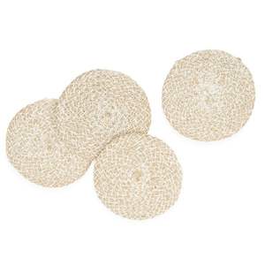 Handmade <b>Round</b> Vintage Design Jute <b>Tablemats</b> and Coasters for Tables by Casa Decor - Product Image 6