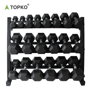 Set di manubri commerciali TOPKO di alta qualità a tre strati con manubri e manubri - Product Image 1