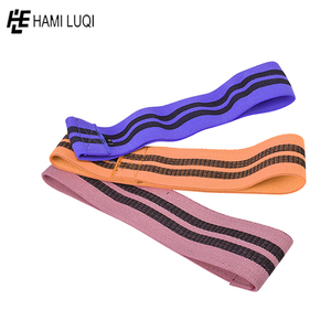 Bandas de entrenamiento para gimnasio y Yoga con logotipo personalizado al por mayor, bandas de resistencia de tela para fitness circulares de cadera no rodantes, entrenamiento de botín - Product Image 4