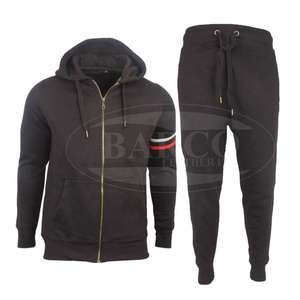 Survêtement de haute qualité pour hommes, 2 pièces, en tissu polaire et coton, avec fermeture éclair complète, pour les saisons d'hiver - Product Image 5