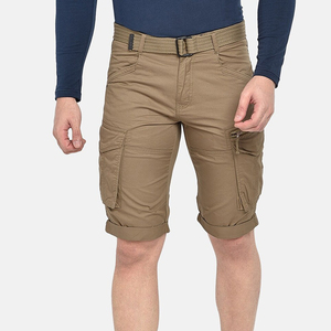 Shorts cargo kaki pour homme, taille mi-haute, séchage rapide, en tissu Oxford, décontractés, avec plusieurs poches et braguette zippée - Product Image 6