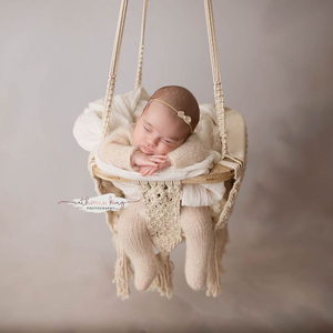 Silla Columpio para Bebé Bliss Hecha a Mano, Macramé 100% Algodón Natural ENVÍO GRATUITO 3-5 Días a EE. UU. - Product Image 1
