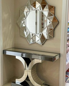 Miroir élégant pour salon, décoration bohème, miroir pyramidal, miroir de coiffeuse magnifique - Product Image 1