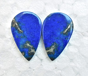 Lapis Lazuli Pair Cabochon High Quality Natural Lapis Lazuli Pair Gemstone For Jewellery Making handmade Gemstone Matched Pair - Product Image 5