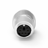 Connecteur Mini DIN femelle étanche IP67 6 broches M13*1.0 moulé avec câble, 12V 2A, usage industriel, Nian-Yeong MD-06F2-01