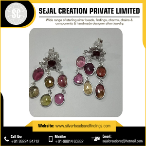 Wholesale Custom New Design 925 <b>Sterling</b> <b>Silver</b> Women Gemstone Earring - Product Image 3