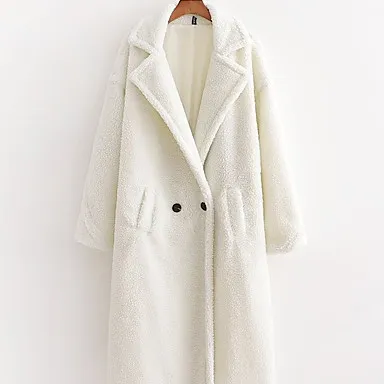 Export Quality Overcoat Coats Clothes Sheep Fur Winter Plus Size Woman Clothing Casual Custom Australian Shoulder