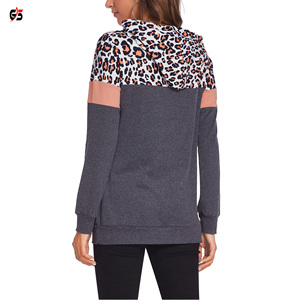 Women's Hoodies & <b>Sweatshirts</b> <b>Leopard</b> Design <b>Printing</b> Pullover Style Custom Logo Full Sleeves Casual Streetwear - Product Image 6