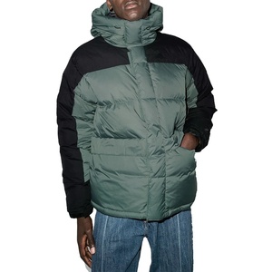 Veste d'hiver en polyester de haute qualité pour homme, coupe-vent, imperméable, col montant, design bicolore, grande taille, respirante - Product Image 1