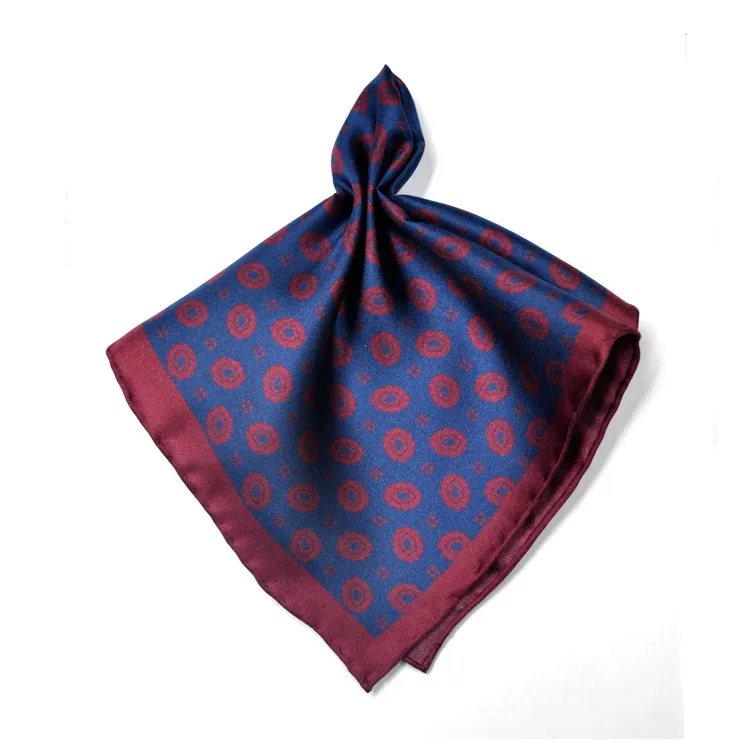 Attractive Popular Design Outstanding Quality Plain Dyed Pattern Print Silk Handkerchief for Men at Affordable Price