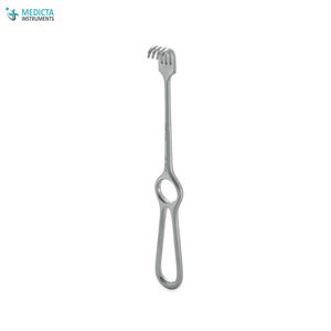 Volkmann Catspaw Retractor - 21.5cm Length - Semi Sharp Teeth - 3 Prong/4 Prong/6 Prong - Product Image 1