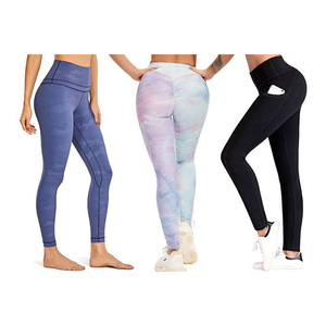 High Quality <b>Women's</b> Gym Fitness Sports <b>Leggings</b> Customizable OEM Yoga Pants with Solid <b>Pattern</b> - Product Image 1