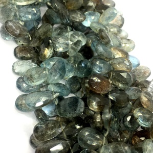 Cuentas de piedras preciosas sueltas de Aguamarina de grado AAA, corte brillante facetado en forma de pera para collar/pulsera Natural, precio al por mayor - Product Image 4