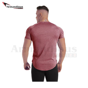 Personnalisé respirant course Fitness t-shirt entraînement Sport Gym poinçonnage microfibre t-shirt hommes Muscle Fit chemises pour hommes - Product Image 5