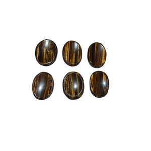 High Quality Carved Tiger <b>Eye</b> Agate Worry Stone Stylish Feng Shui Gemstone - Product Image 3