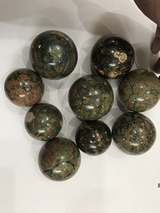 High Quality Natural Rhyolite Gemstone Spheres Healing Reiki <b>Crystal</b> <b>Balls</b> Meditation Spiritual Decor Wholesale Bulk Premium - Product Image 2