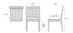 Minimalist Solid Wood Garden <b>Chair</b> <b>Stackable</b> <b>Outdoor</b> Furniture Tapered Leg Design Modern - Product Image 2