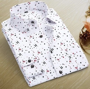 Best selling polyester microfiber colorful printed floral summer fancy men western beach shirt vintage