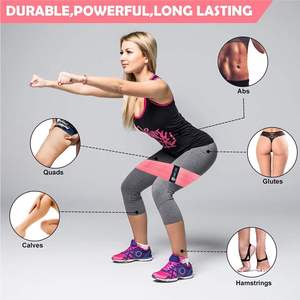 2025 venta al por mayor Durable PK forma de cadera bandas de entrenamiento bandas de resistencia de tela de entrenamiento Fitness en casa bandas de ejercicio antideslizantes anchas - Product Image 3