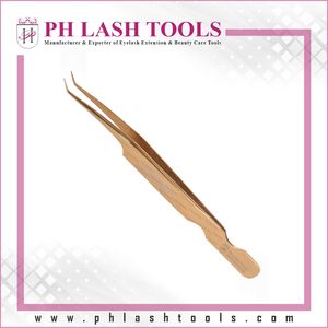 Gold Eyelash Extensionแหนบฐานการออกแบบตัด,Fine Tip Lashแหนบ,ปริมาณแหนบสำหรับขนตาแหนบ - Product Image 3