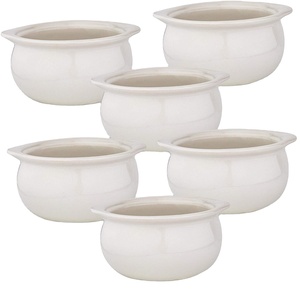 Paquete <span class=keywords><strong>de</strong></span> 6 Tazones <span class=keywords><strong>de</strong></span> Cerámica <span class=keywords><strong>de</strong></span> 12 oz para <span class=keywords><strong>Sopa</strong></span> <span class=keywords><strong>de</strong></span> <span class=keywords><strong>Cebolla</strong></span> Francesa, Perfectos para Sopas <span class=keywords><strong>de</strong></span> <span class=keywords><strong>Cebolla</strong></span>, Guisos, Estilo <span class=keywords><strong>Restaurante</strong></span>, Blancos - Product Image 1