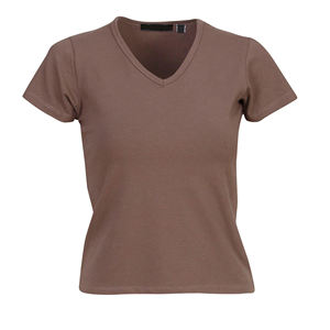 Camisetas elásticas con cuello en V para mujer, 2021 - Product Image 2