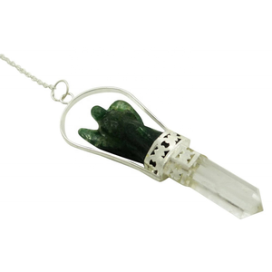 Péndulo de Ángel de piedra variscita para principiantes, Péndulo de cristal Natural curativo de Reiki - Product Image 2
