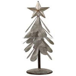 Vente en gros de décoration de sapin de Noël en fer arbre en métal fini galvanisé décorations de Noël fabriquées au meilleur prix - Product Image 1