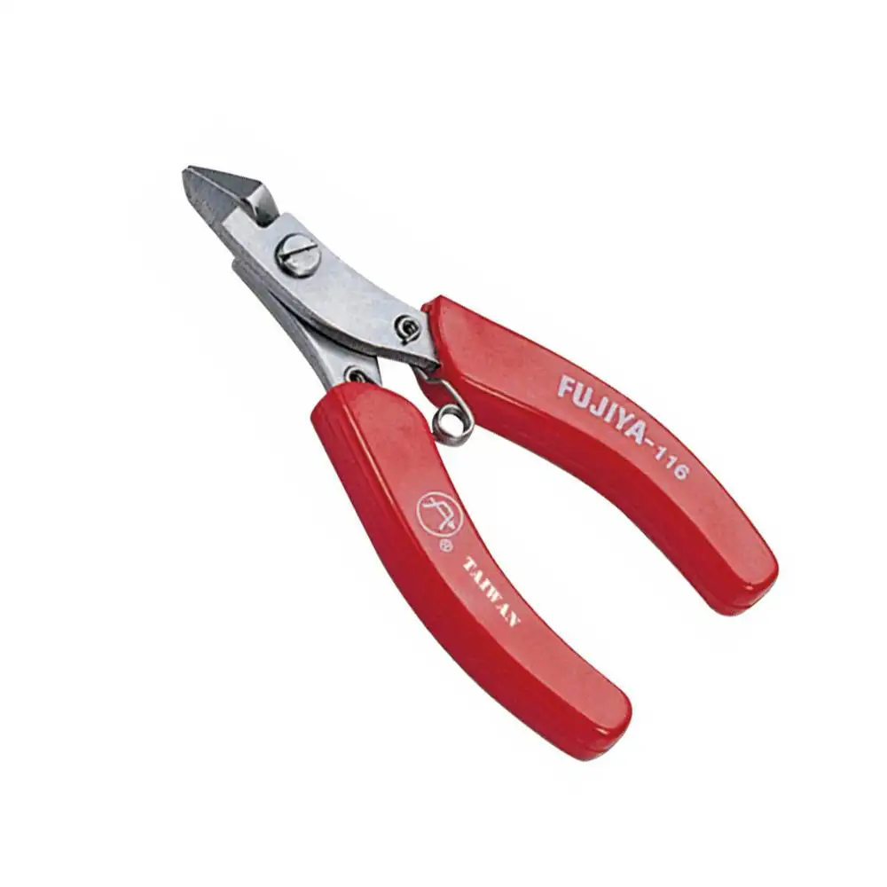 Taiwan Stainless steel Diagonal Pliers Mini Side cutter pliers for electronic l PVC comfort handle& Spring function l Precise