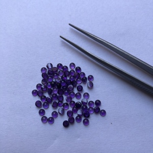 Gema Suelta de Amatista Africana Natural de 6 mm, Redonda, Calibrada, en Forma de Cabujón, para la Fabricación de Joyas, a Precio de Fábrica al por Mayor - Product Image 2