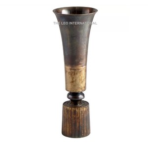 High Quality Iron Art Craft Home Decoration <b>Tabletop</b> Vase Black Metal Flower Vase Different Style and Sizes - Product Image 6