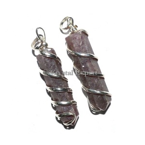 จี้ลวดห่อดินสอ Lepidolite: ซื้อจี้ห่อลวดขายส่ง - Product Image 1