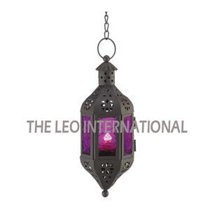 Accesorios de Iluminación Exterior Elegantes Hechos a Mano, Farol Decorativo de Metal y Hierro, Forma Cuadrada, Color Gris - Product Image 3