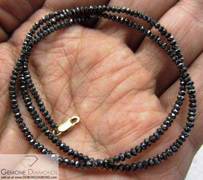 Genuine Natural Black Diamond Faceted Bead at Cheapest Price,natural Black  Diamond Bead,3 mm Size Black Diamond Beads