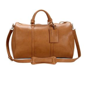 กระเป๋าดัฟเฟิลหนังแท้สำหรับนักธุรกิจที่มีซิปปิดโลโก้ออกแบบได้ตามต้องการ - Product Image 1