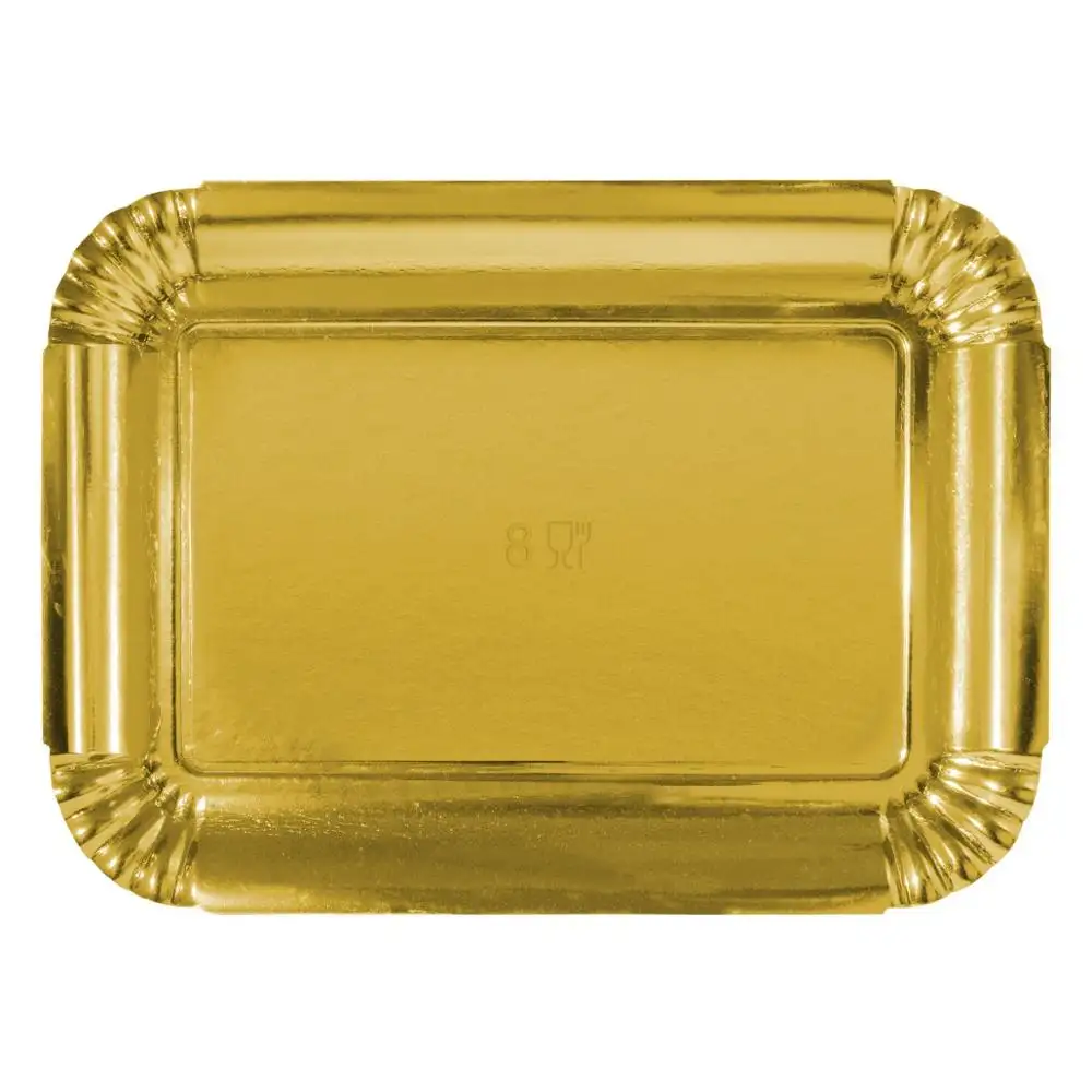 Disposable paper golden tray