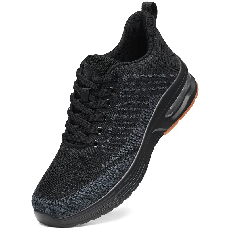 breathable cushion mesh Black Sport Shoes For Men Sneaker