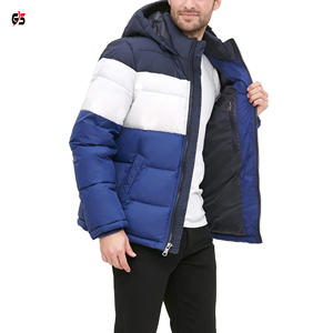 Chaqueta acolchada de último estilo para hombre, tela de poliéster 100% con estampado de logotipo personalizado, cremallera con capucha, servicio OEM, multicolor - Product Image 6