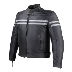 Veste de motard en cuir, de haute qualité, sur mesure, pour course de moto, vente en gros